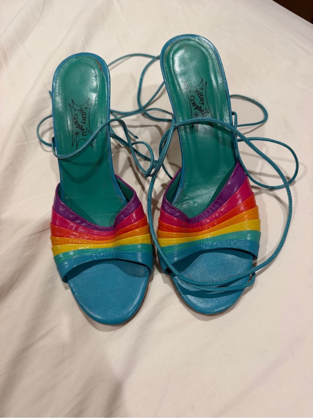 Jeffrey Campbell- Rainbow Strappy Heeled Sandals - size 10